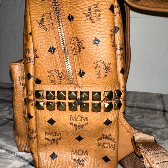 MCM brown and gold backpack. - Picture 2 of 9